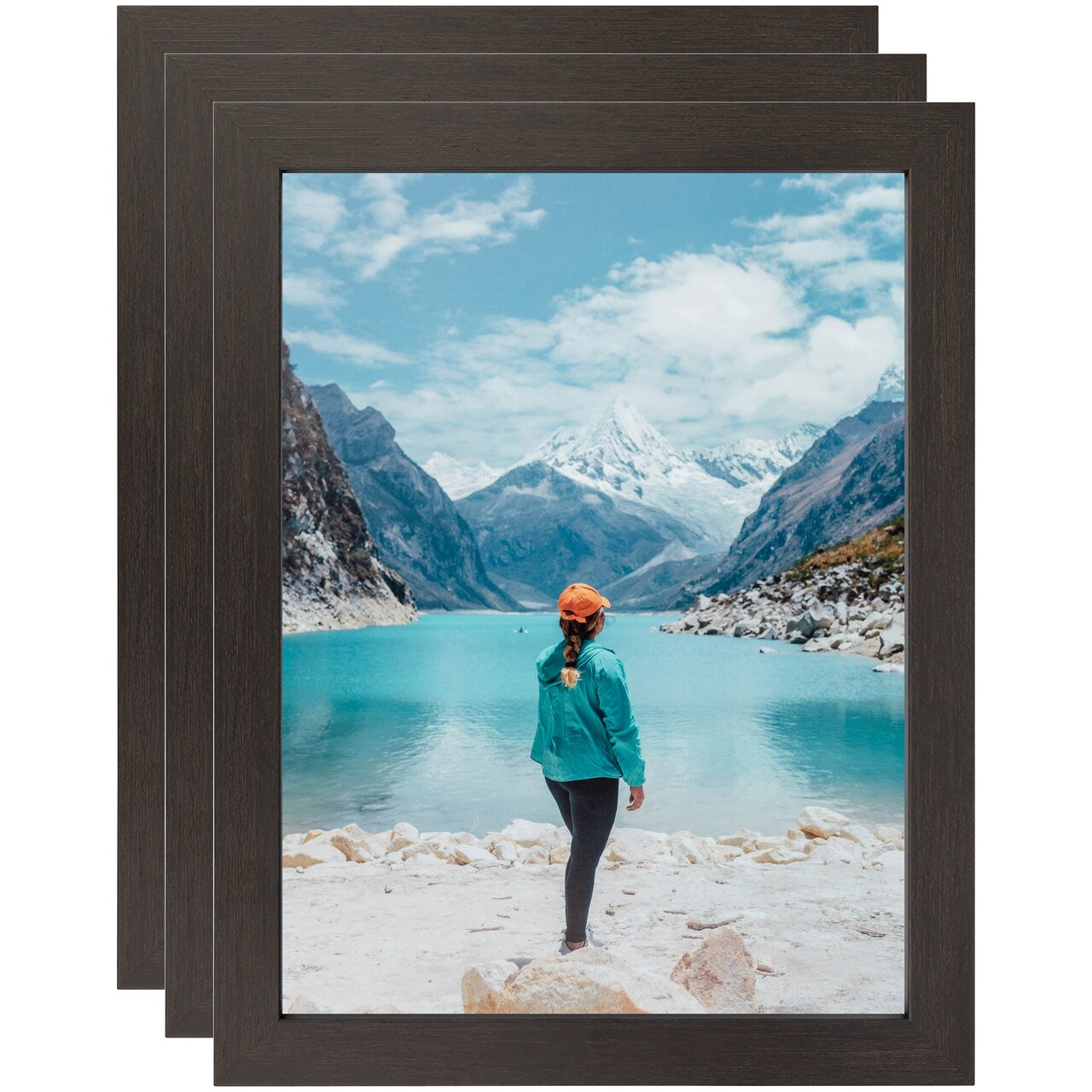 ArtToFrames 12x16 Inch Modern Picture Frame, Multi Pack, Comes with Regular Glass (WOMPack-46-12x16)